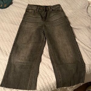 Frank and Oak Nina Wide Leg Cropped Jeans